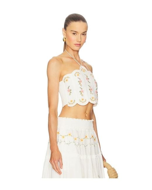 Agua Bendita White Crop-Top Serenity