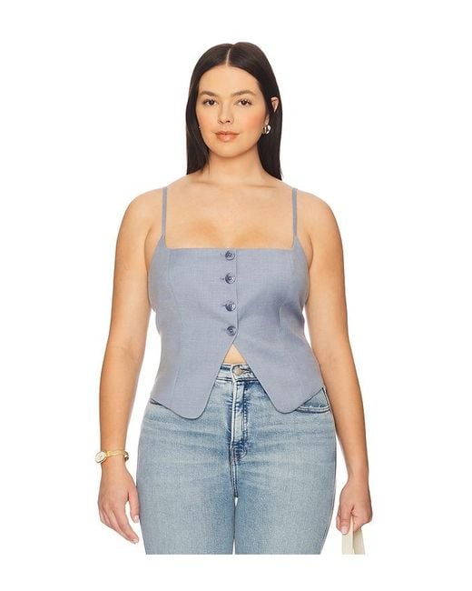 GOOD AMERICAN Black Twill Suiting Camisole