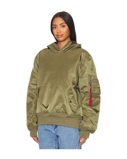 Alpha Industries Green Pull-Over Hooded Ma-1