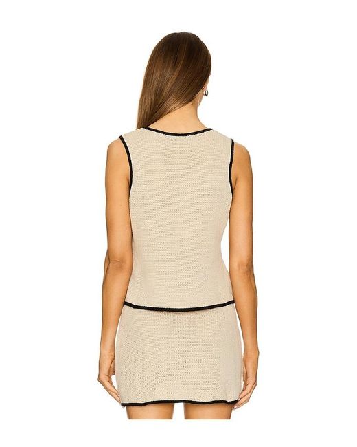Onia Natural Linen Knit Tie Front Tank