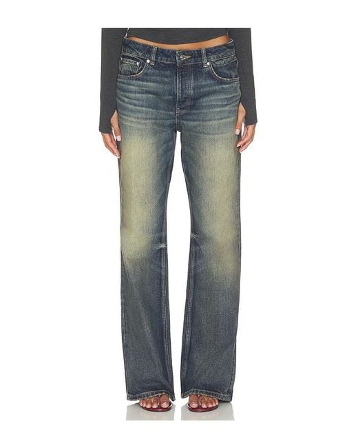 EB DENIM Blue Rowan Mid Rise Flare Jean