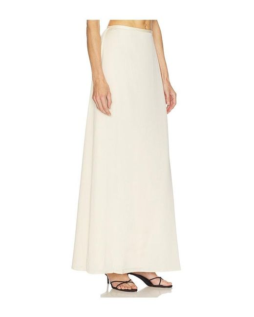 SRG White Margo Silk Skirt