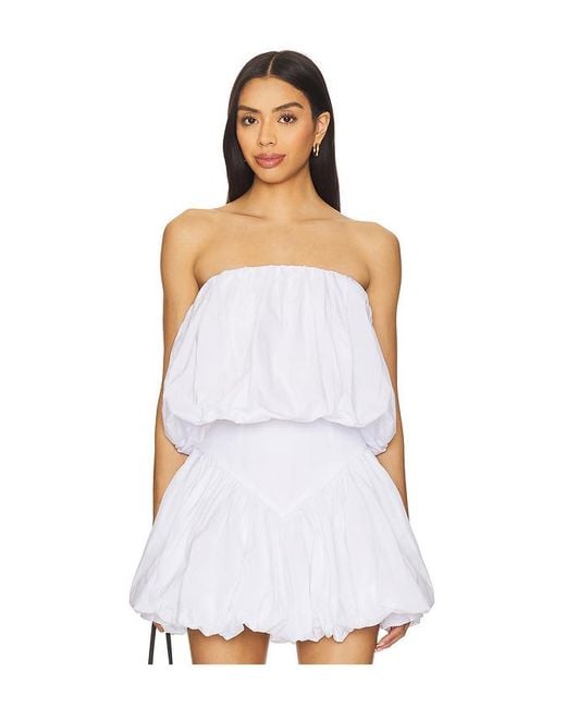 Bardot White Lissett Poplin Balloon Top