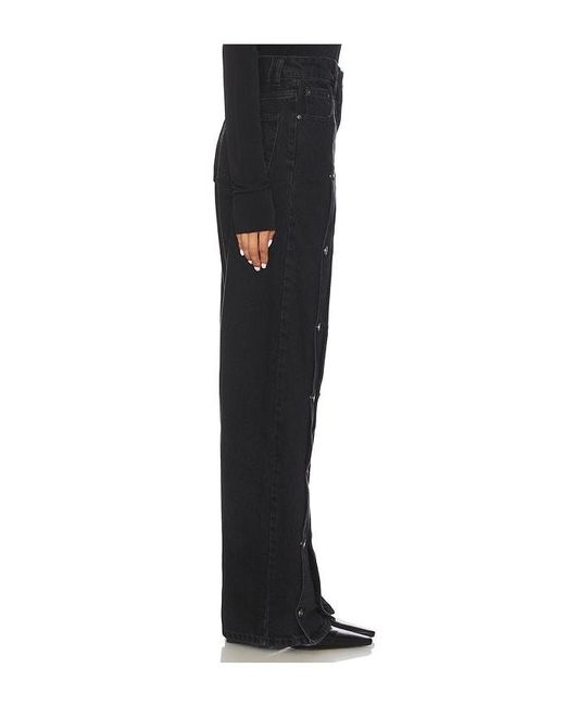 ROTATE BIRGER CHRISTENSEN Black Dixie Button Wide Leg