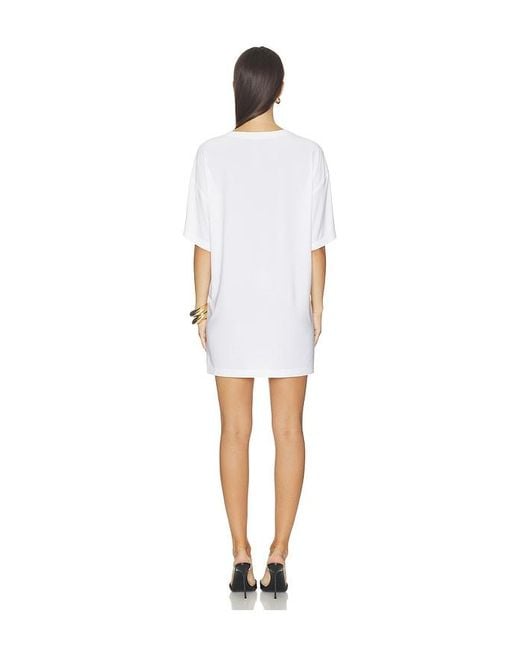 Norma Kamali White X Lifestyle Short Sleeve Boxy Mini Dress