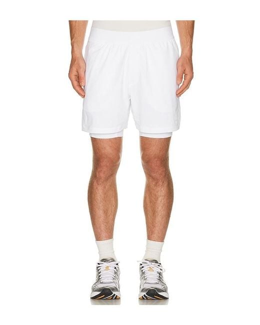 Wilson White Set Point Short 5 Lined for men