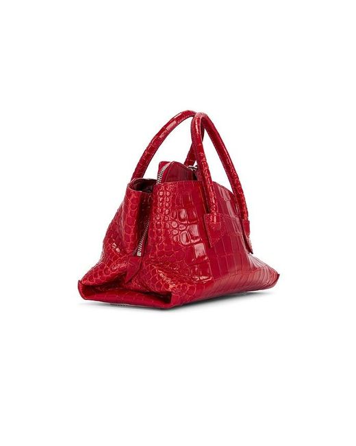 The Attico Red La Passeggiata Mini Top Handle Bag