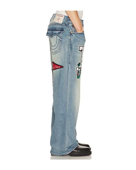 True Religion Blue Patch Vinny Flap Jeans for men