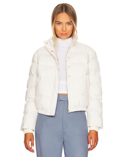 Generation Love West Vegan Leather Puffer in White | Lyst