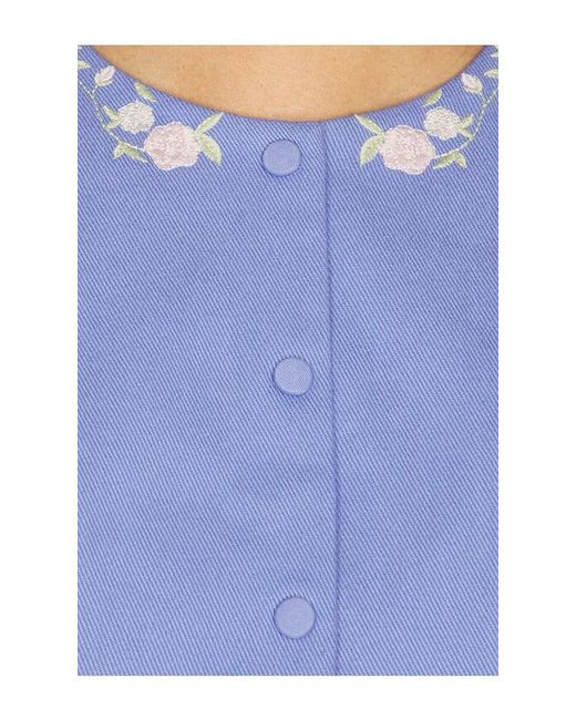 Mirror Palais Blue Pocket Full Of Posies Mini Dress