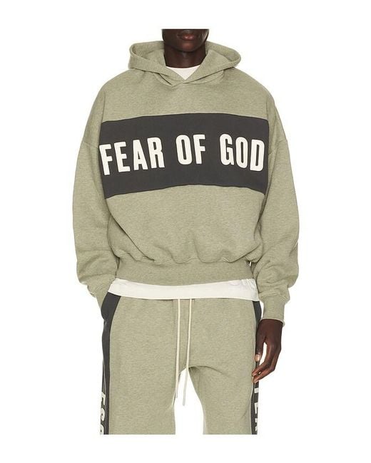 Fear Of God Multicolor Cropped Relaxed Panelled Hoodie for men