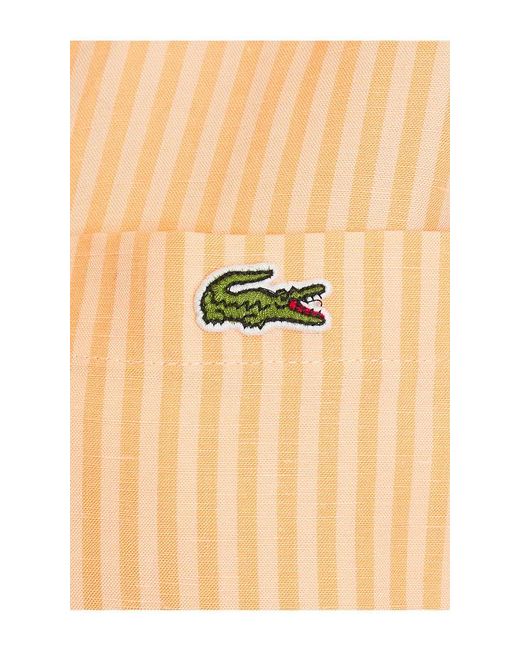 Lacoste Orange Oversized Fit Toile Shirt