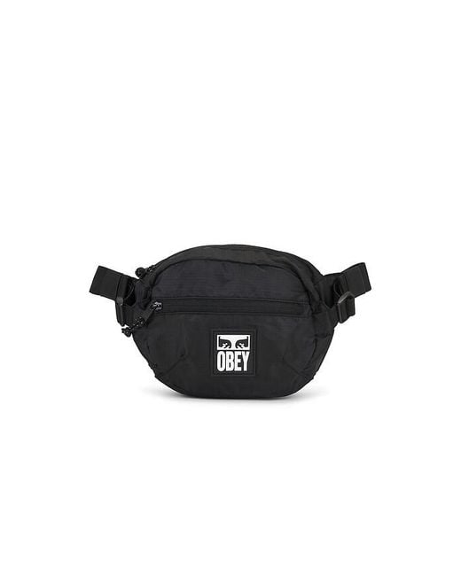 Obey Black Commuter Waist Bag for men