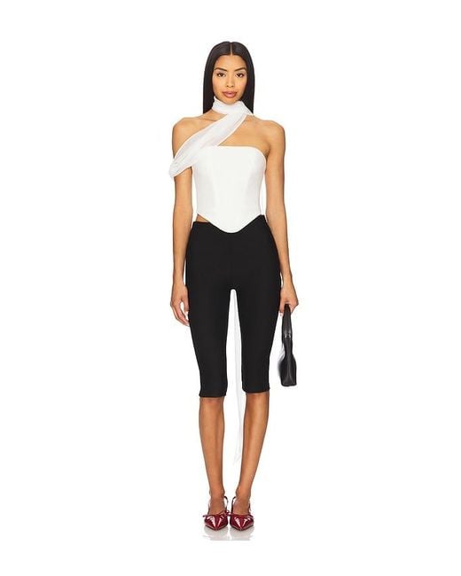 For Love & Lemons White Capri Top