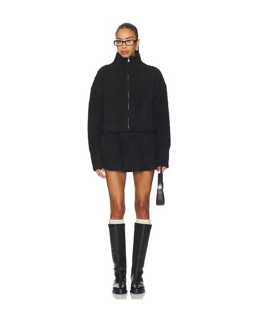 GUIZIO Black Mila Zip Up Jacket