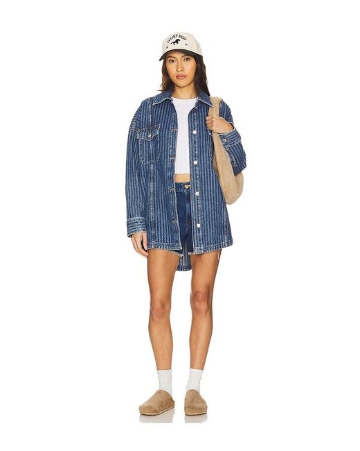 Free People Blue Dunes Shirt Jacket