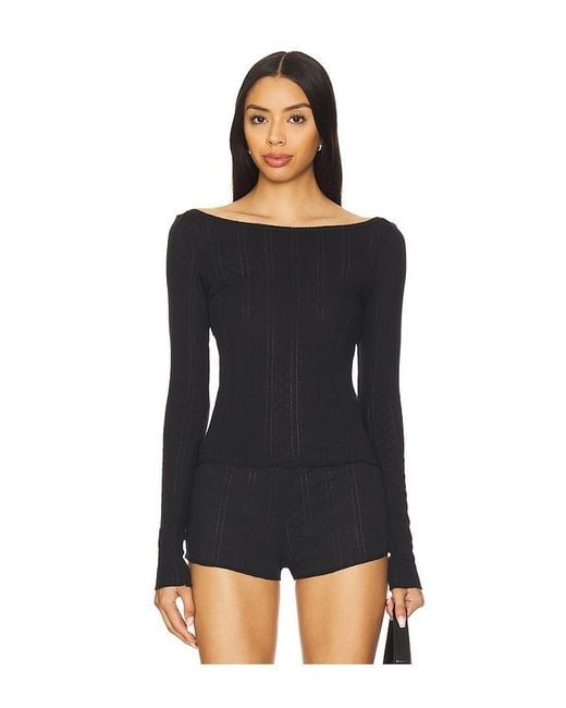 Cou Cou Intimates Black The Bateau Top