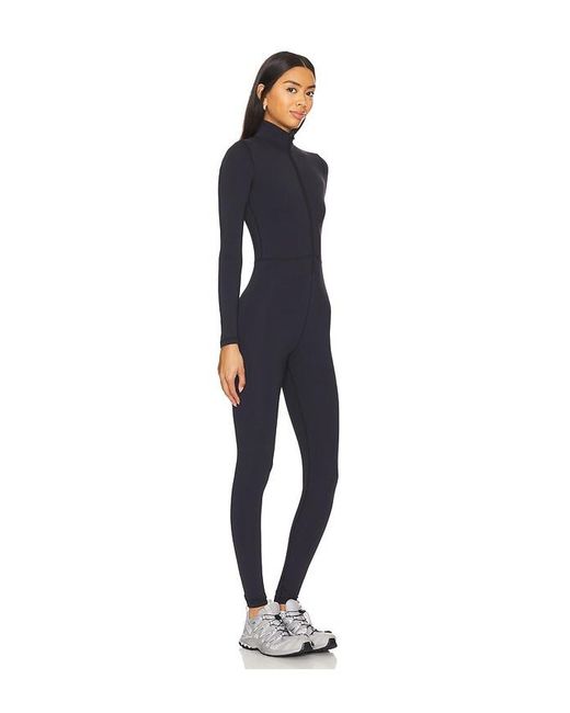 WellBeing + BeingWell Black Warmwell Olivos Zip Up Jumpsuit