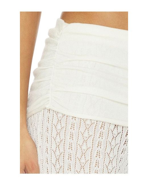 Tularosa White Erin Pointelle Knit Pant