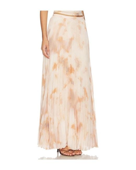 L'Agence Natural Torin Pleated Maxi Skirt