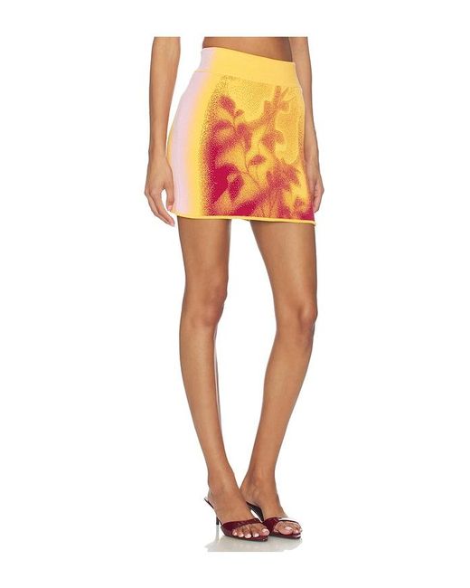 Ph5 Orange Alani Window Print Mini Skirt
