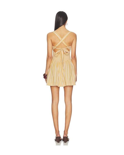 Free People Natural Laurel Plaid Mini Dress