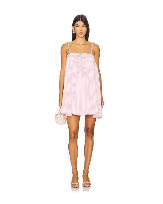 Vestido Crystal En Color Rosado Talla (También En S, Xs) Area de color White