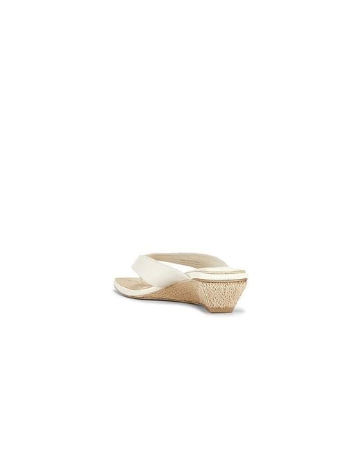 Rag & Bone White Jo Thong Wedge Sandal