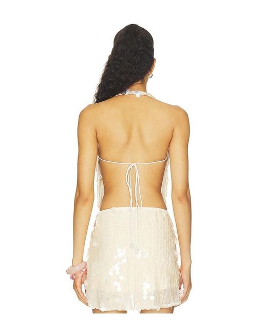 retroféte Natural Avriel Embellished Top