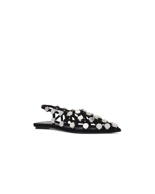 The Attico Black Grid Ballerina Flat