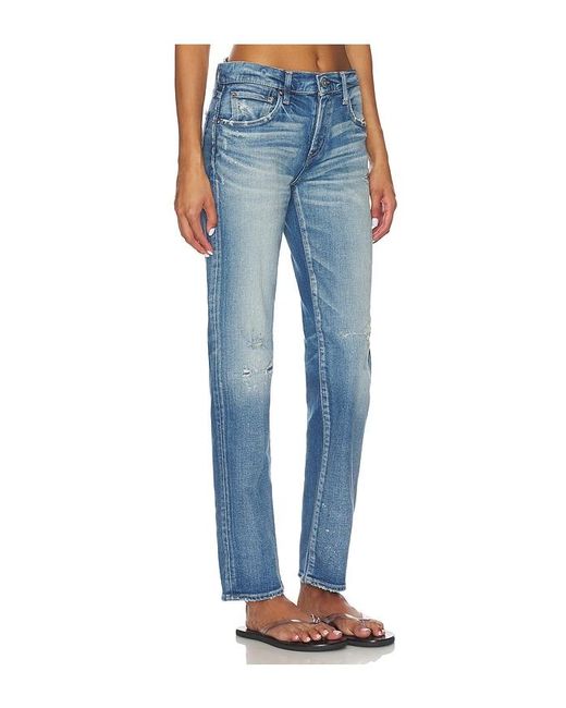 Moussy Blue Bridgeville Slim Straight Jeans