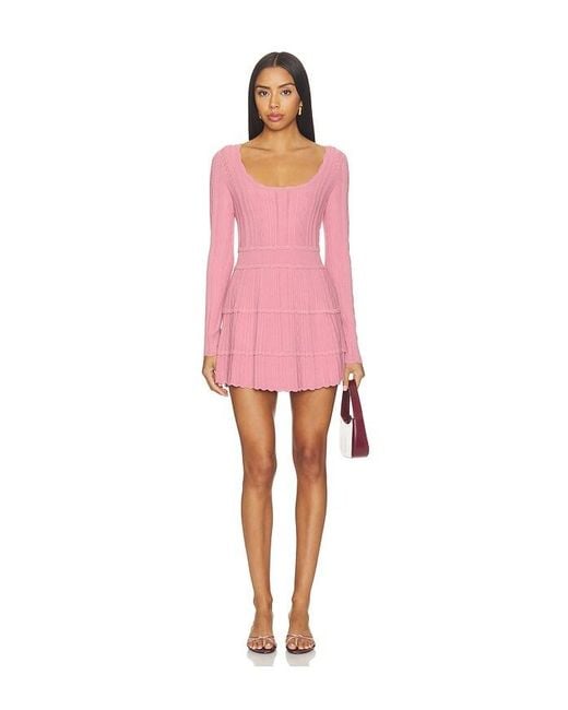 LoveShackFancy Pink Lunelle Dress