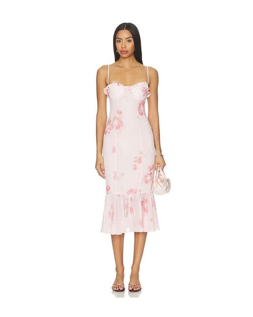 MAJORELLE White Jules Midi Dress
