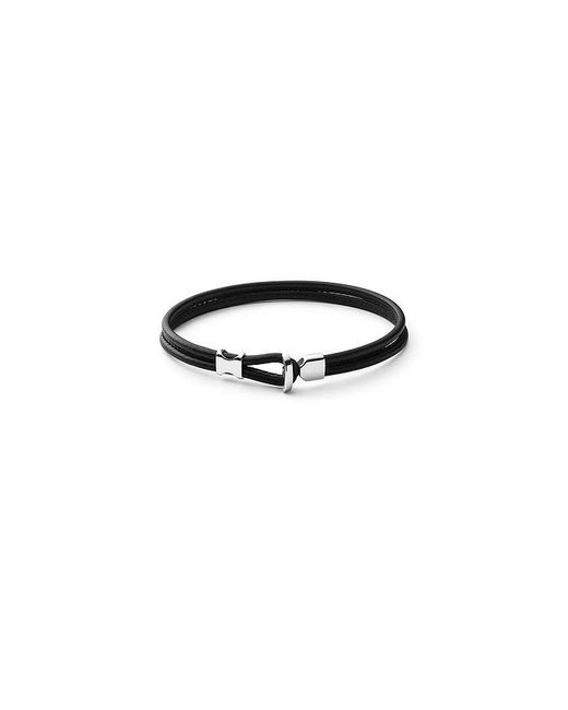 Miansai Black Orson Loop Leather Bracelet for men