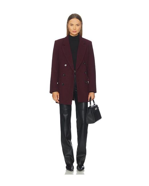 Pistola Purple Emory Short Double Breasted Wool Coat