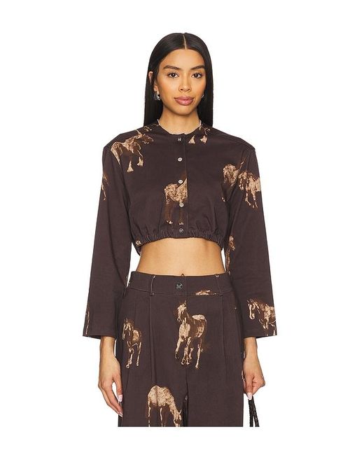 Milkwhite Black Cropped Top