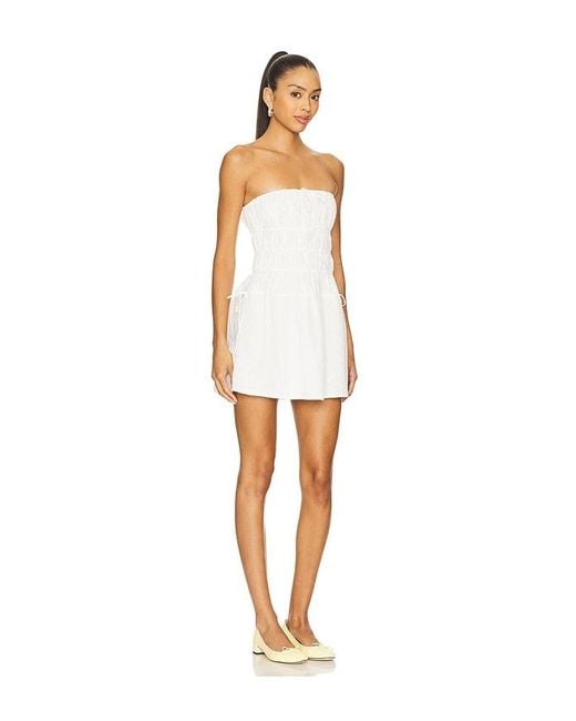 MORE TO COME White Alba Strapless Dress