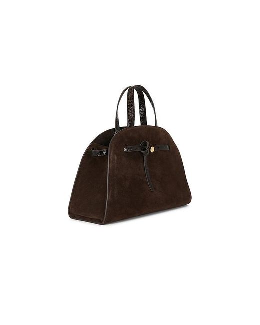 Tory Burch Brown Romy Suede Bauletto Bag