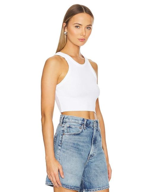 Agolde White Cropped Bailey Tank