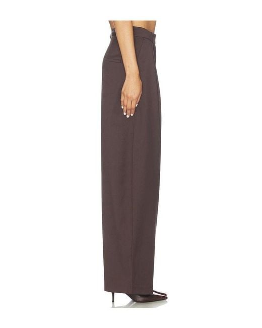 Remain Brown Cocoon Suiting Pants With Pleats