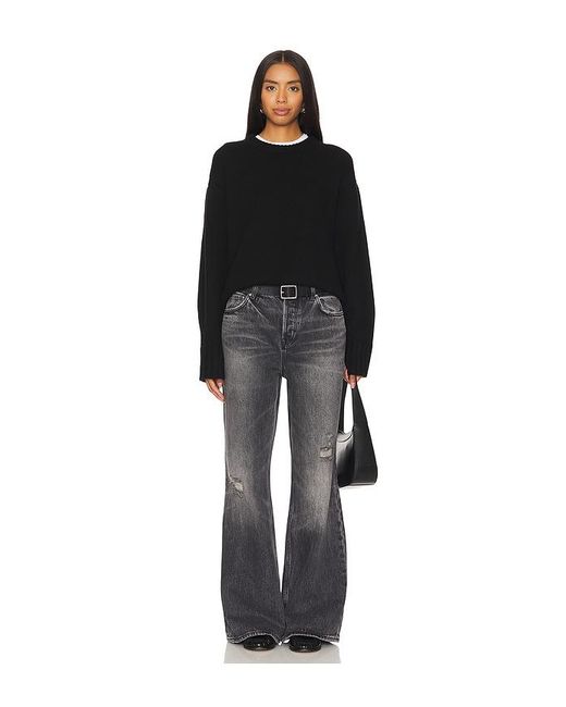 GRLFRND Blue Jade Low Rise Relaxed Flare Jeans