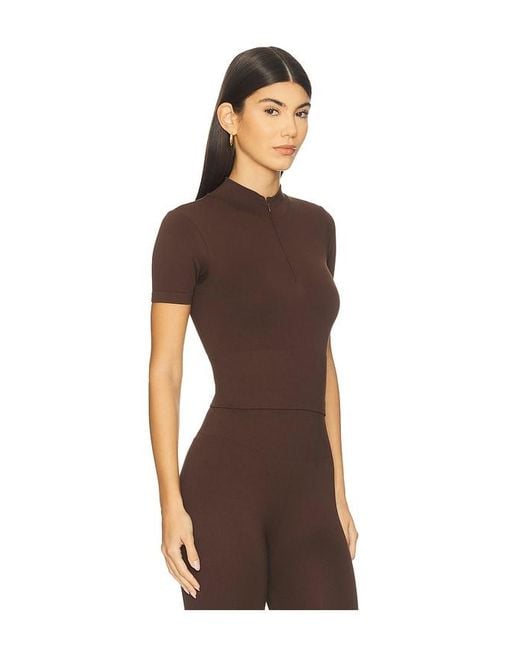 WellBeing + BeingWell Brown Jules Seamless Top