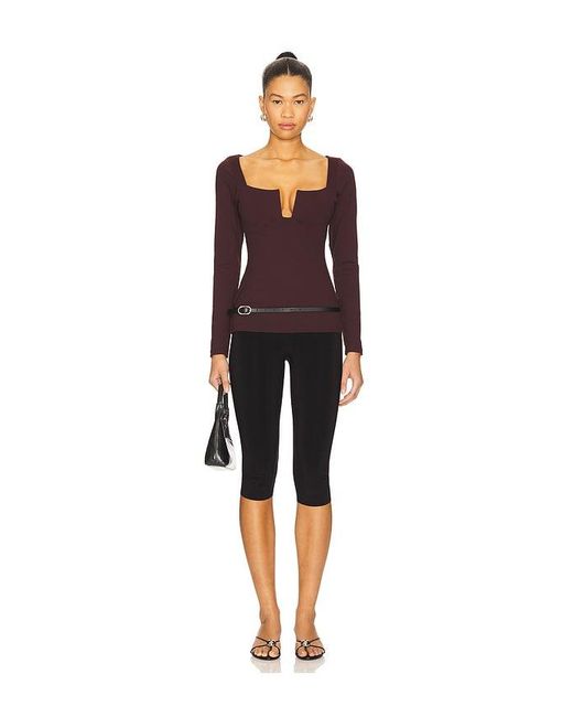 Susana Monaco Purple Long Sleeve Blouse