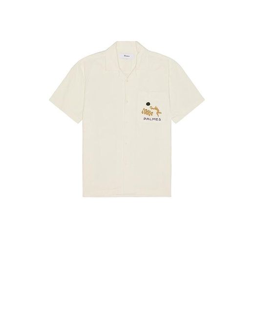 Palmes White Short-Sleeved Shirt for men