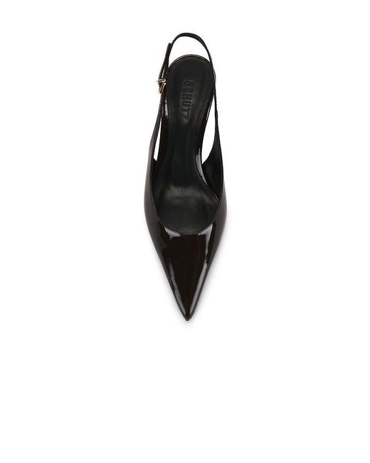 SCHUTZ SHOES Black Paola Mid Slingback Pump