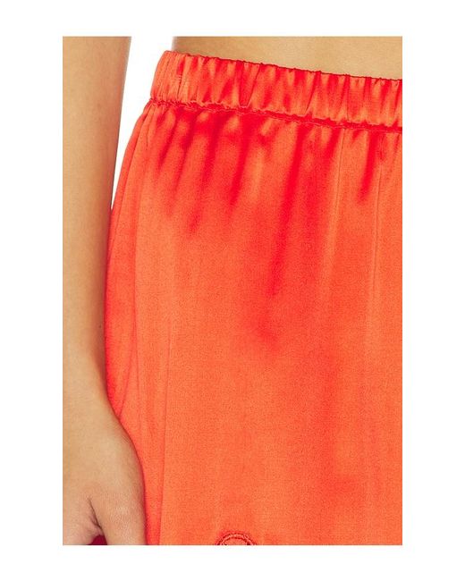 Re/done Orange Alexia Slip Skirt