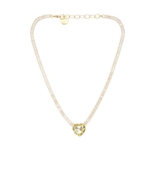 Anton Heunis White Vintage Style Heart Necklace