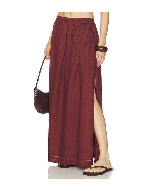 Mikoh Swimwear Red Ciel Maxi Skirt