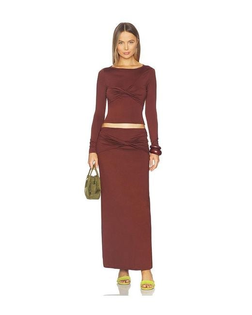 Seven Wonders Red Kamilla Twist Maxi Skirt