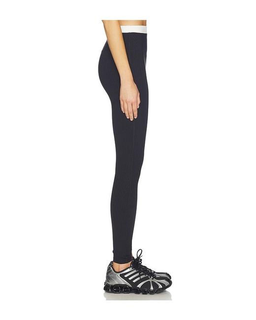 Year Of Ours Blue Ribbed Layered Legging